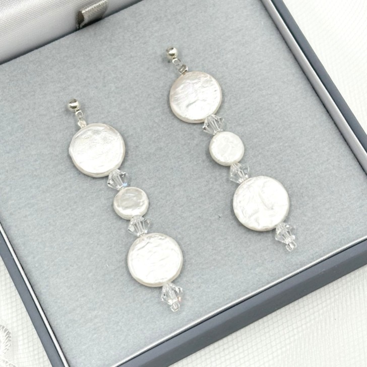 Connie Long Freshwater Coin Pearl Earrings