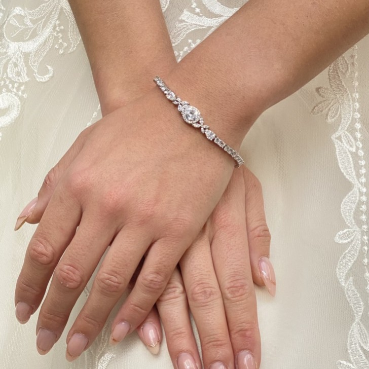 Dorchester Vintage Inspired Crystal Wedding Bracelet