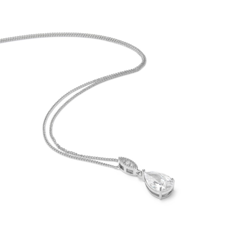 Pendentif en argent Ellie Teardrop Crystal