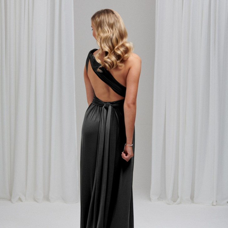 Emily Rose Black Multiway Bridesmaid Dress (Taille unique)