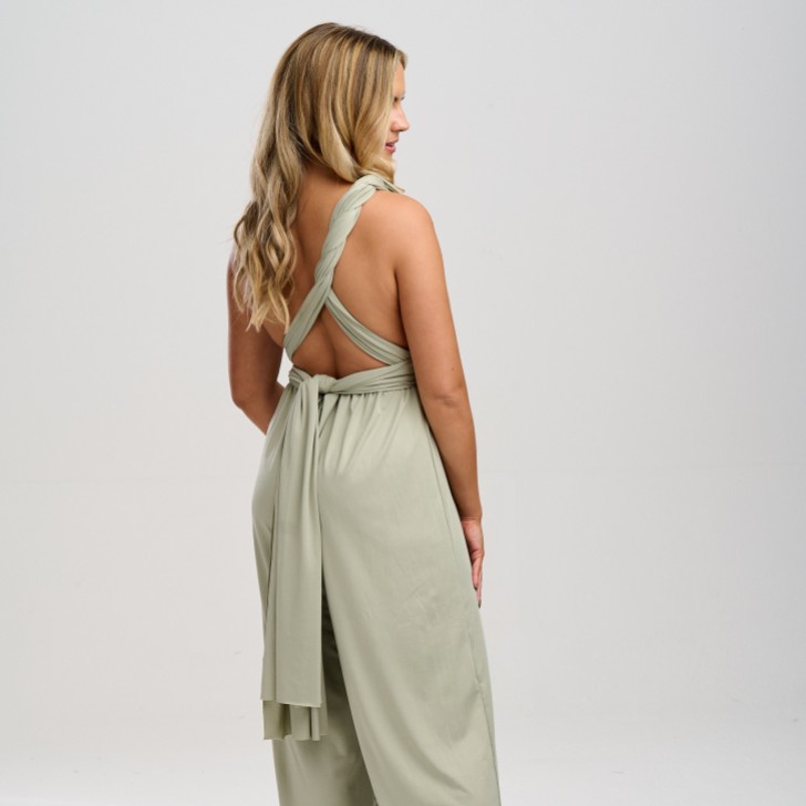 Emily Rose Sage Green Multiway Bridesmaid Jumpsuit (One Size)