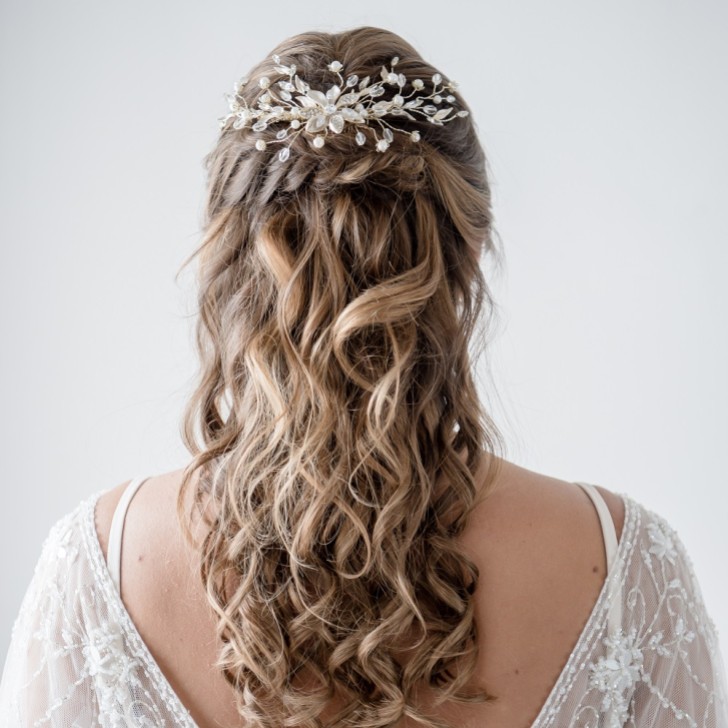Flora Wild Golden Spray Wedding Hair Comb