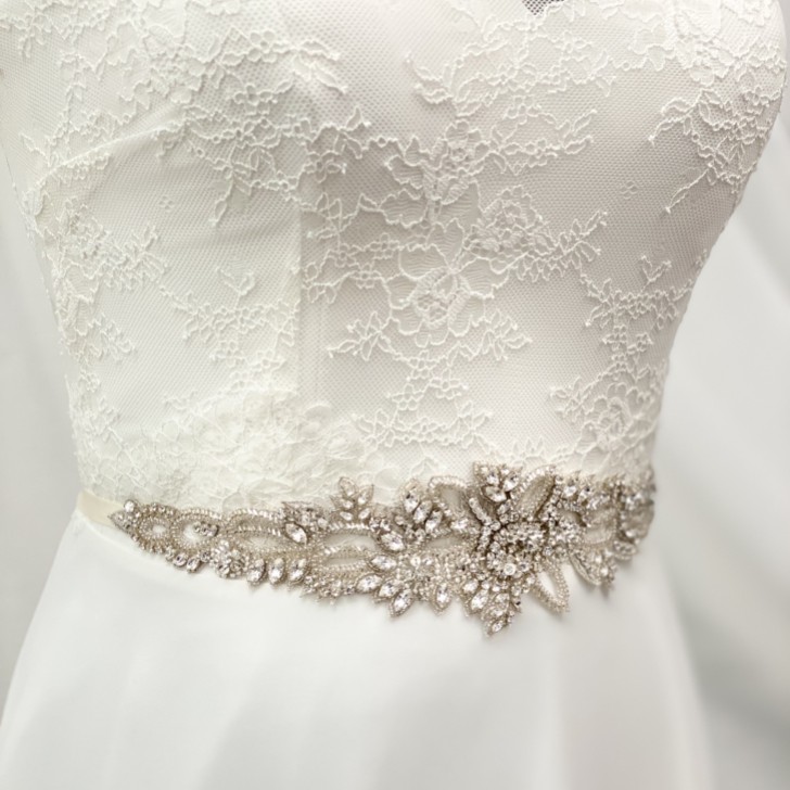 Hamilton Vintage Beaded and Crystal Embellished Bridal Belt