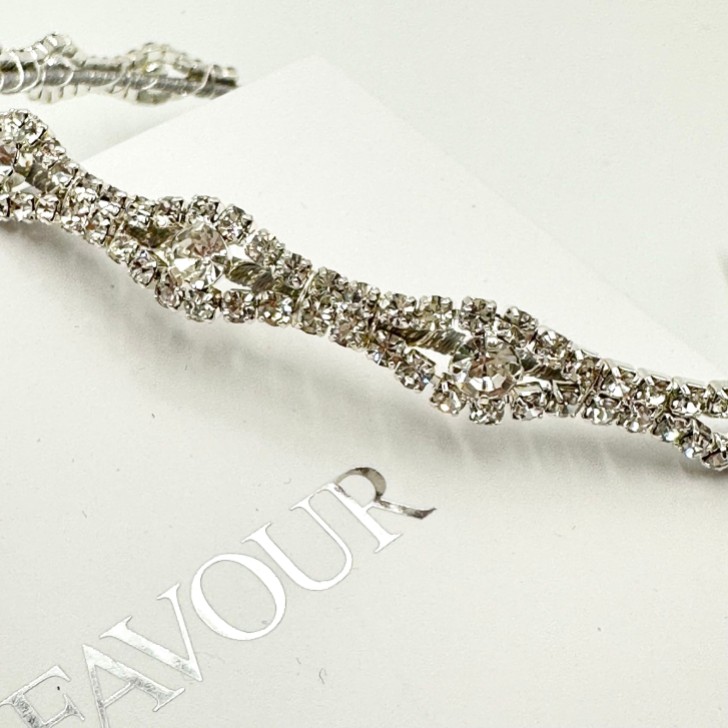 Harper Narrow Diamante Wedding Headband