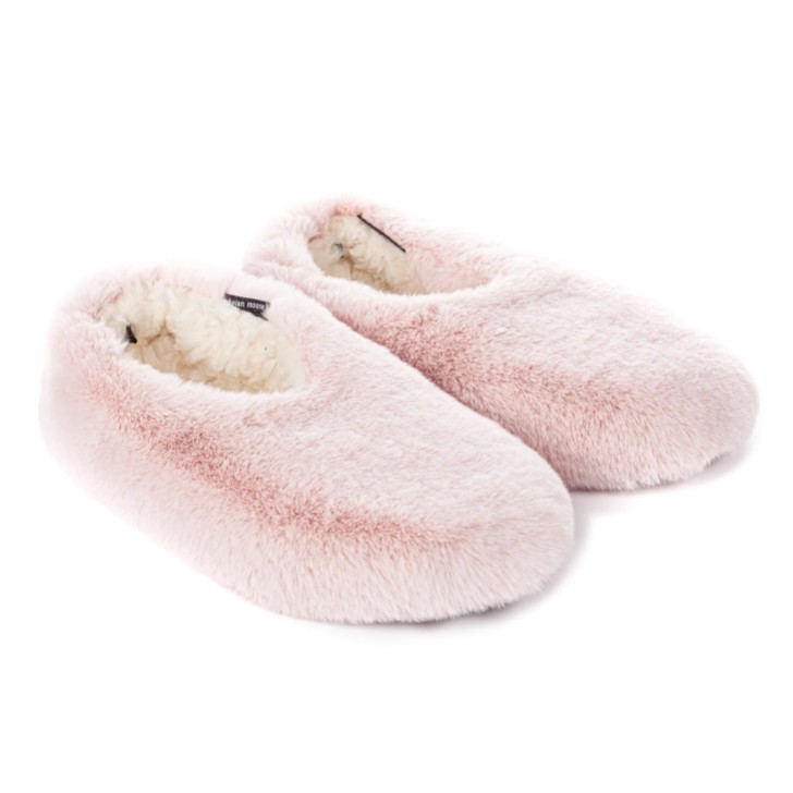 Helen Moore Blossom Pink Faux Fur Slippers