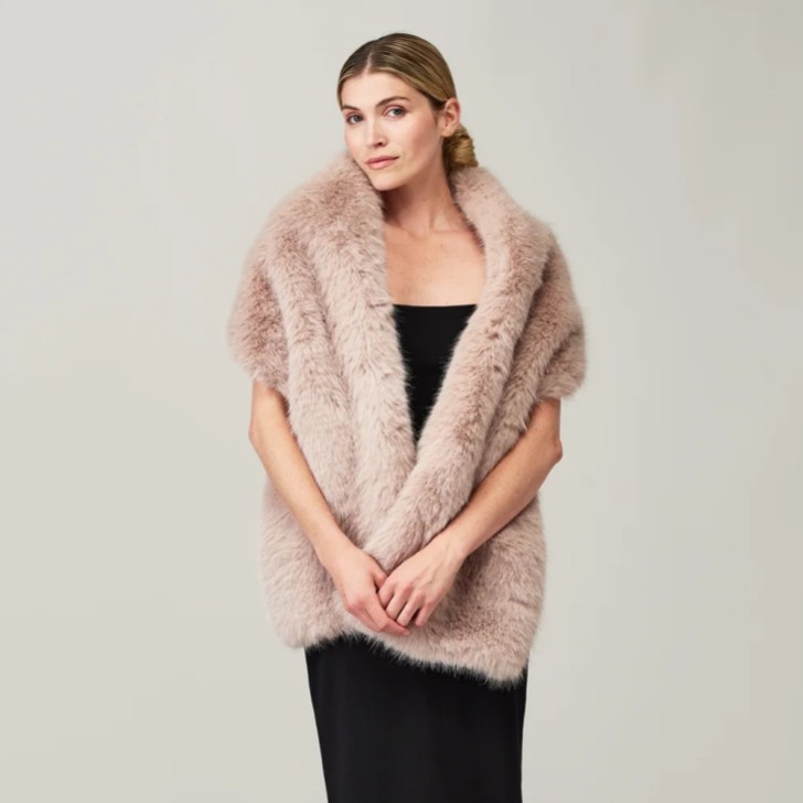 Helen Moore Quartz Long Faux Fur Stole