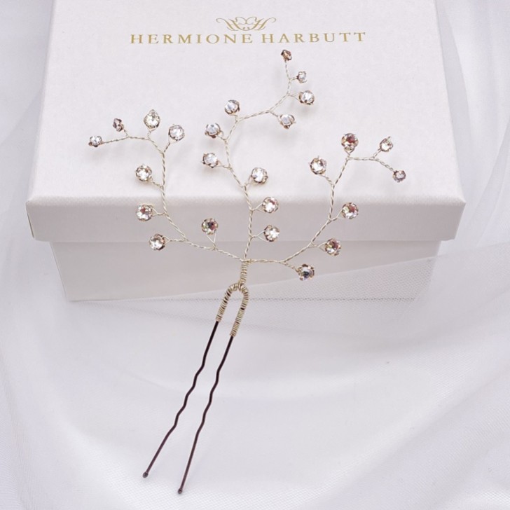 Hermione Harbutt Dewdrop Swarovski Crystal Bridal Hair Pins