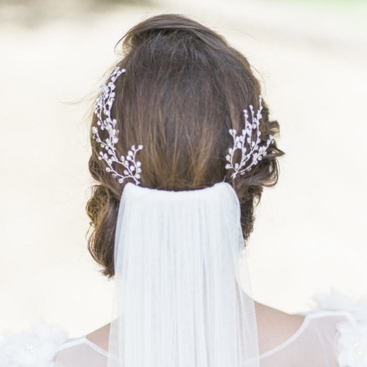 Hermione Harbutt Dewdrop Swarovski Crystal Bridal Hair Pins