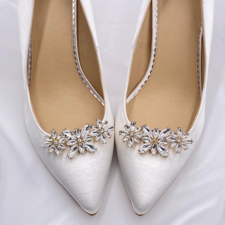 Horizon Gold Crystal Starburst Shoe Clips