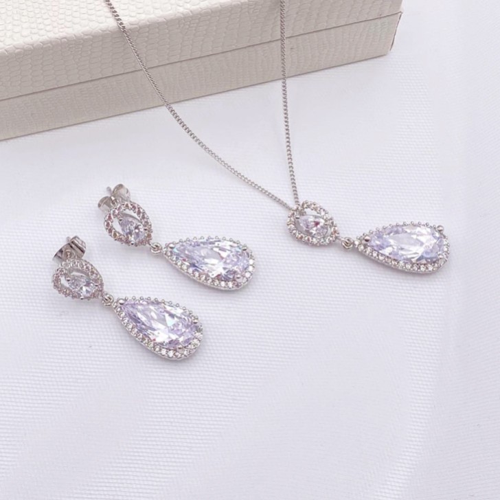 Ivory and Co Bacall Crystal Bridal Jewellery Set