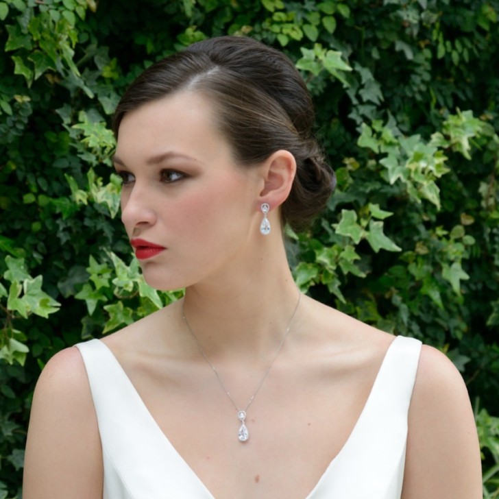 Ivory and Co Bacall Crystal Drop Earrings