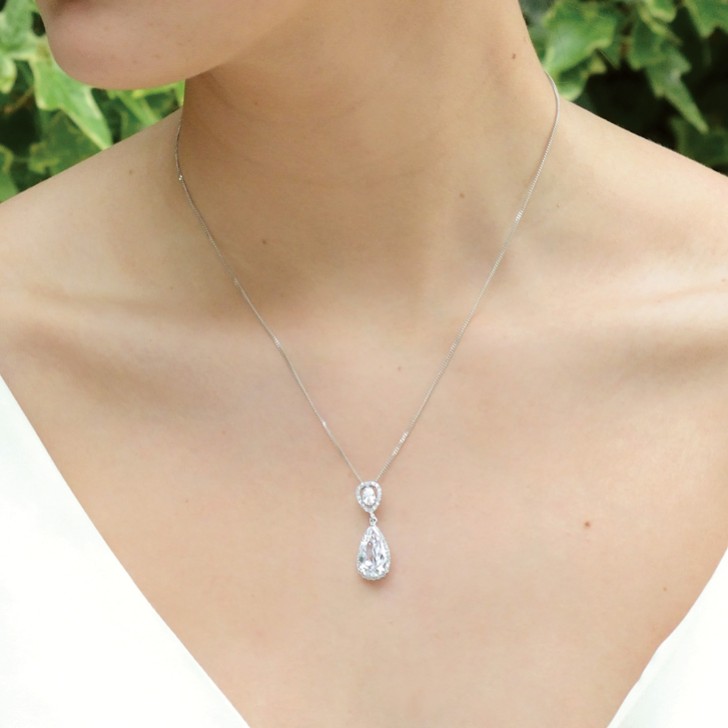 Ivory and Co Bacall Crystal Pendant Necklace