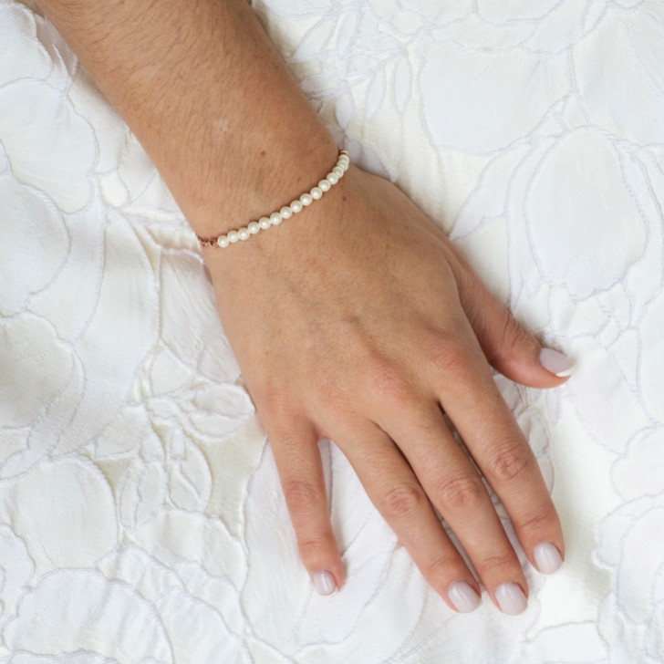 Ivory and Co Carlisle Rose Gold Pearl Toggle Bracelet