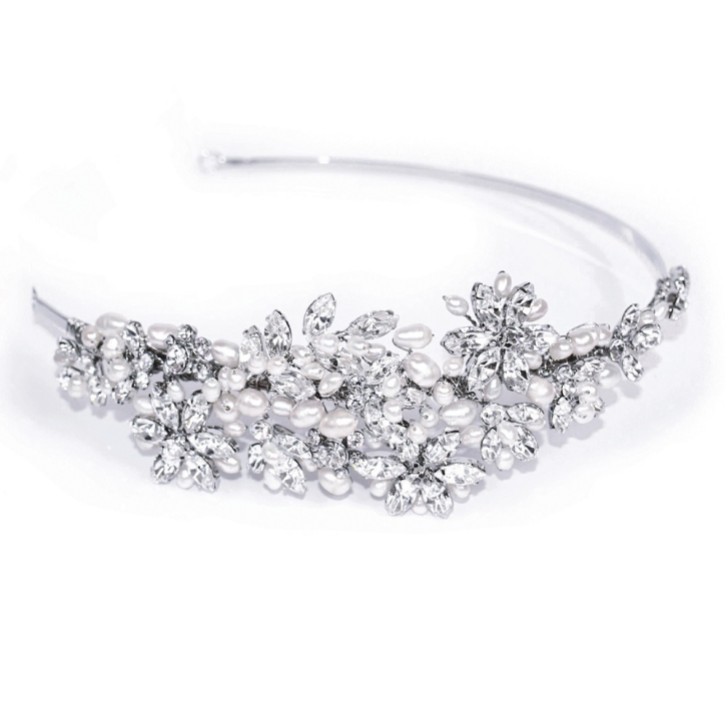 Ivory and Co Dior Crystal Blossom and Pearl Headband