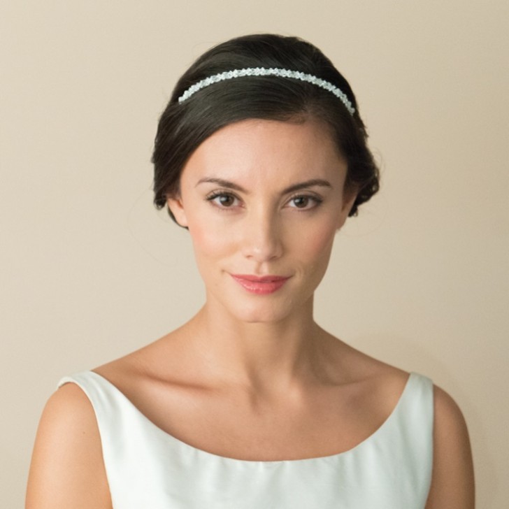 Ivory and Co Eden Narrow Silver Crystal Wedding Headband