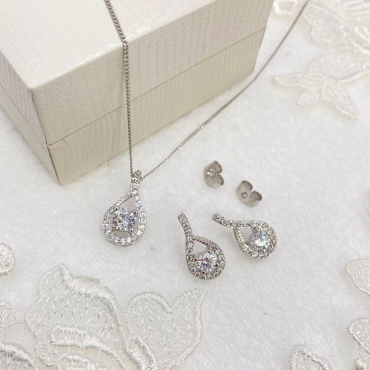 Ivory and Co Eternity Crystal Bridal Jewelry Set