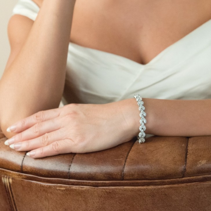 Ivory and Co Lincoln Cubic Zirconia Wedding Bracelet