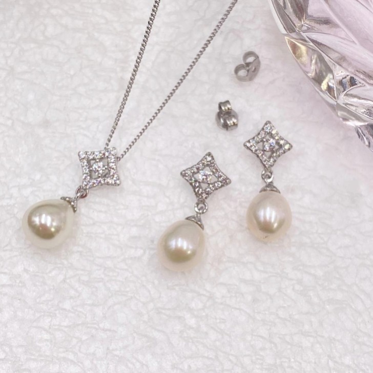 Ivory and Co Morocco Pearl Bridal Jewellery Set
