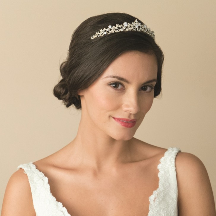 Ivory and Co Precious Gold Crystal Embellished Tiara