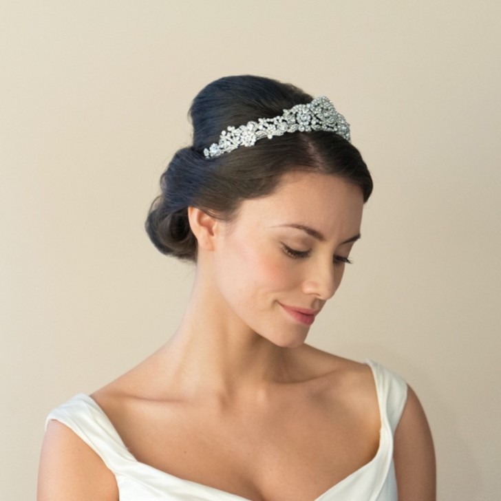 Ivory and Co Princess Mia Art Deco Crystal Embellished Wedding Tiara