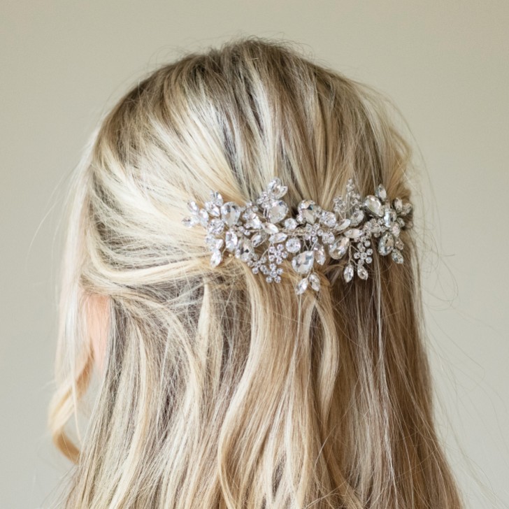 Ivory and Co Silver Crystal Encrusted Sparkling Wedding Hair Comb