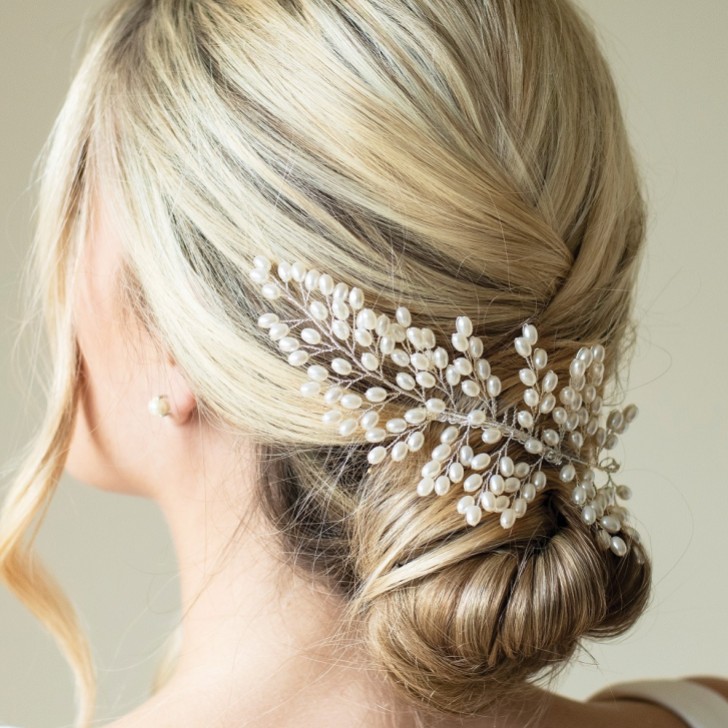 Ivory and Co Silver Seaspray Pearl Cluster Bridal Hair Comb