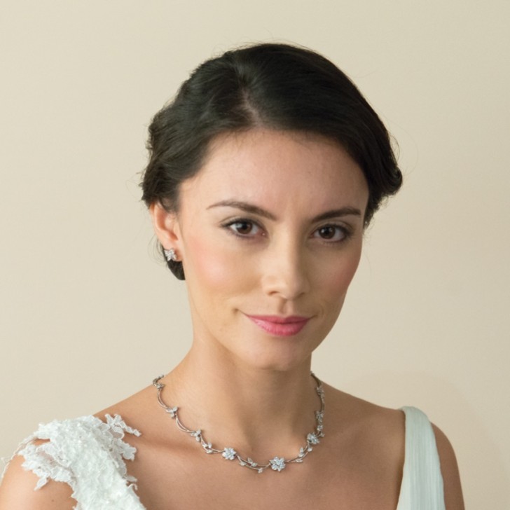Ivory and Co Waterlily Crystal Wedding Necklace