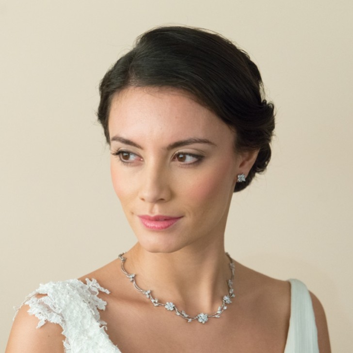 Ivory and Co Waterlily Crystal Wedding Necklace