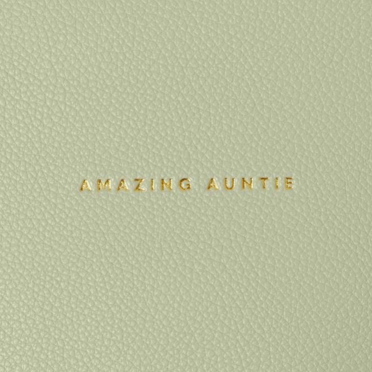 Katie Loxton 'Amazing Auntie' Sage Green Sentiment Pouch