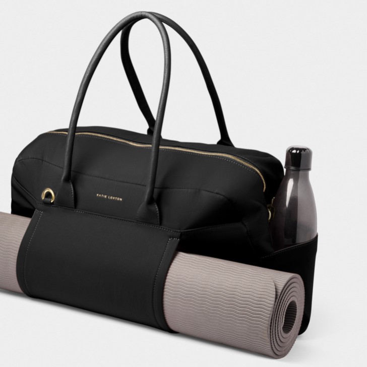 Katie Loxton Black Nylon-Luxe Gym Bag