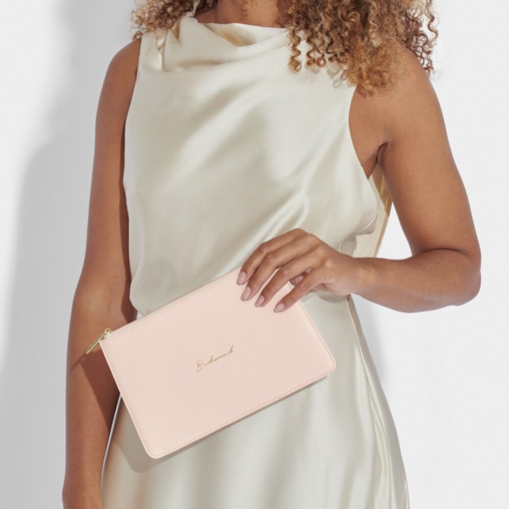 Katie Loxton 'Bridesmaid' Light Pink Sentiment Pouch