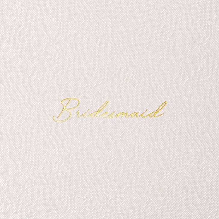 Katie Loxton 'Bridesmaid' Pearlescent White Sentiment Pouch