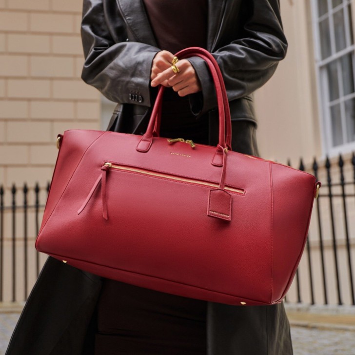 Katie Loxton Chelsea Garnet Red Weekend Holdall Duffle Bag