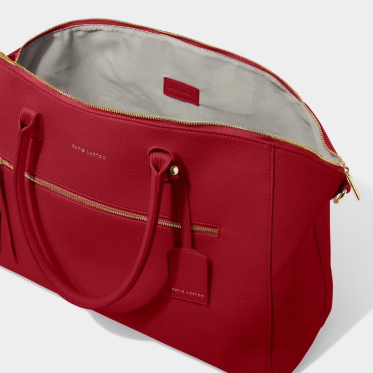 Katie Loxton Chelsea Garnet Red Weekend Holdall Duffle Bag