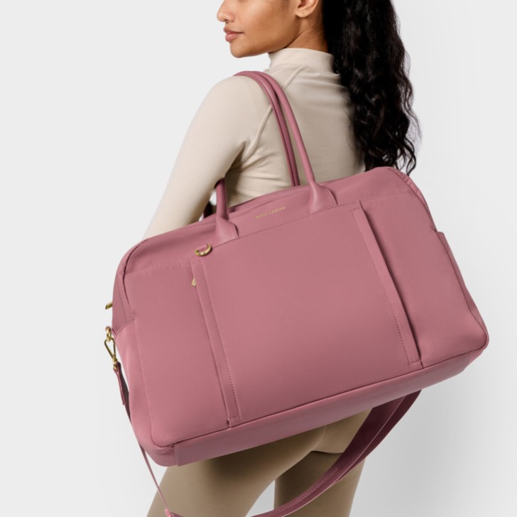 Katie Loxton Deep Rose Nylon-Luxe Gym Bag