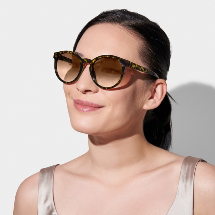 Katie Loxton Geneva Schildpatt Runde Sonnenbrille