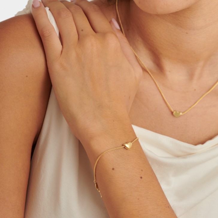 Katie Loxton bracelet à breloques en or 'Heart of Gold' (cœur d'or)