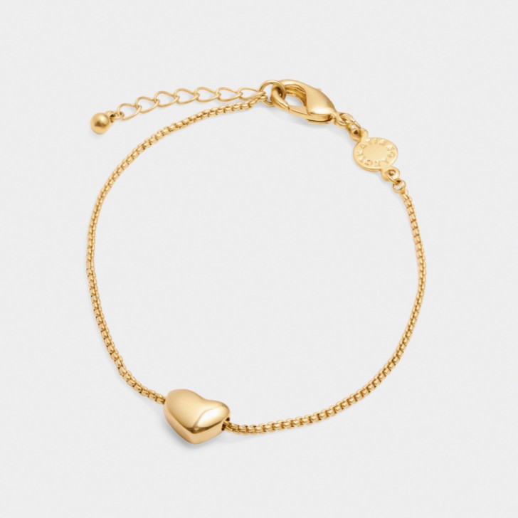 Katie Loxton bracelet à breloques en or 'Heart of Gold' (cœur d'or)