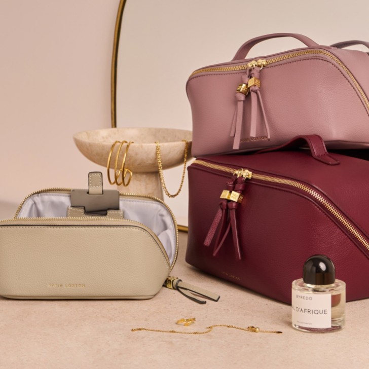 Katie Loxton Large Deep Rose Makeup and Wash Bag