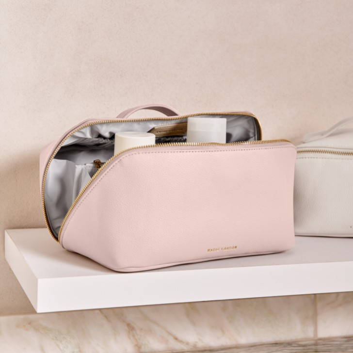 Katie Loxton Grande trousse de maquillage et de toilette rose poudré