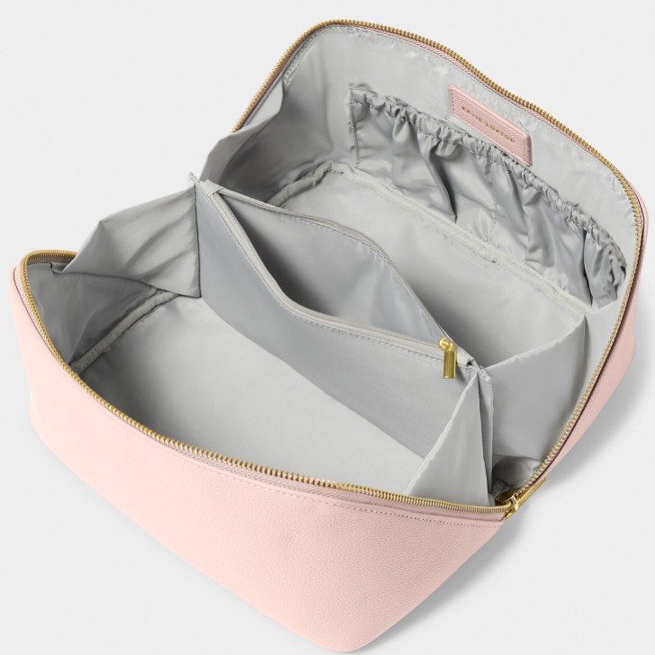 Katie Loxton Grande trousse de maquillage et de toilette rose poudré