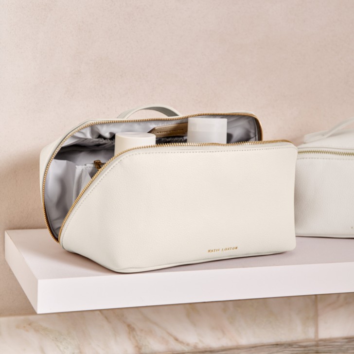 Katie Loxton Borsa grande per il trucco e il bucato in bianco sporco