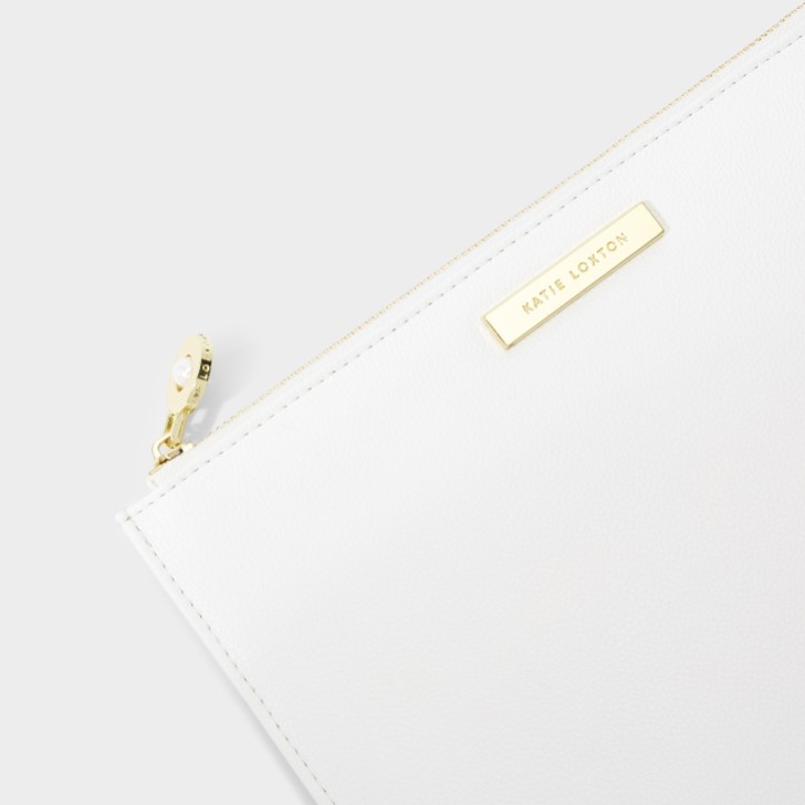 Katie Loxton 'Love, Laughter and a Happy Ever After' White Pouch
