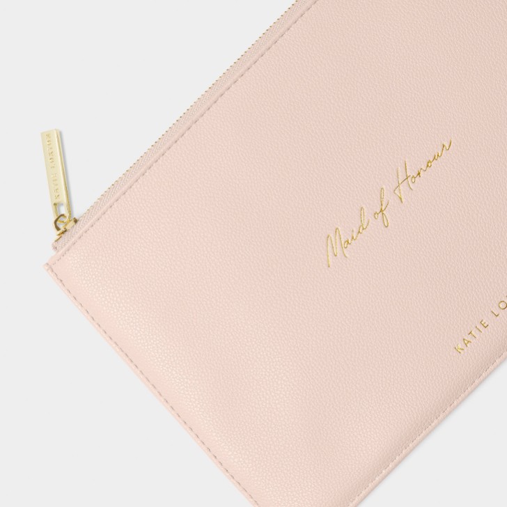 Katie Loxton pochette à sentiments 'Demoiselle d'honneur' rose pâle