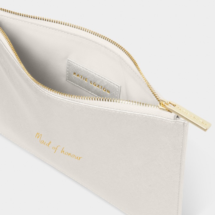 Katie Loxton 'Maid of Honour' Silver Perfect Pouch