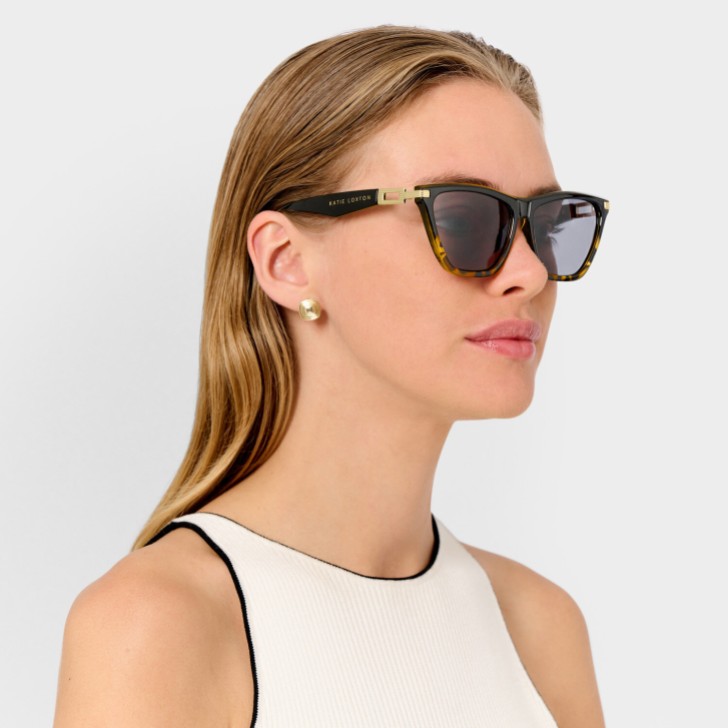 Katie Loxton Lunettes de soleil Marbella Black Tortoiseshell Cat Eye