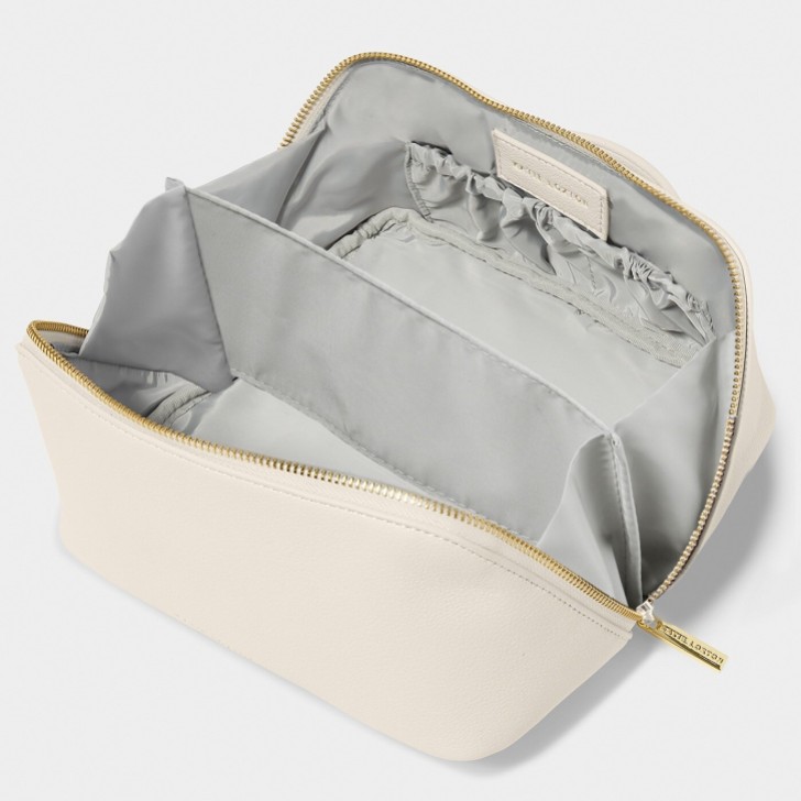 Katie Loxton Medium Off White Makeup and Wash Bag