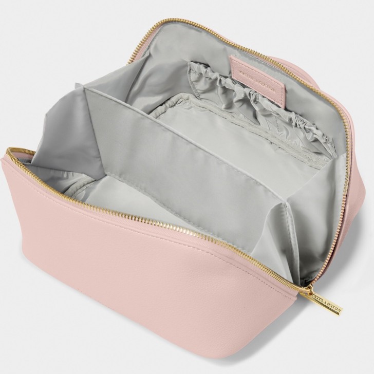 Katie Loxton Mittlere staubrosa Kosmetiktasche und Waschbeutel