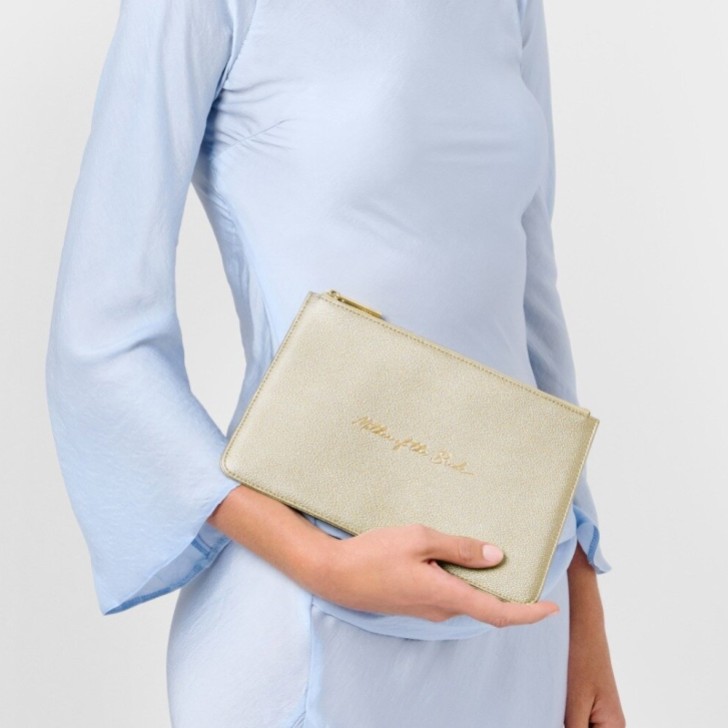 Katie Loxton pochette à sentiments 'Mère de la mariée' or métallisé