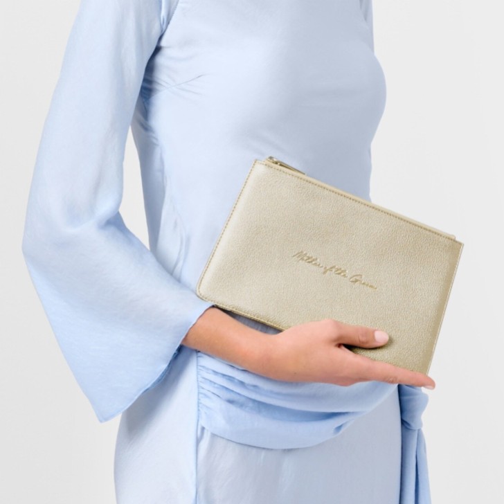 Katie Loxton pochette à sentiments 'Mère du marié' or métallisé